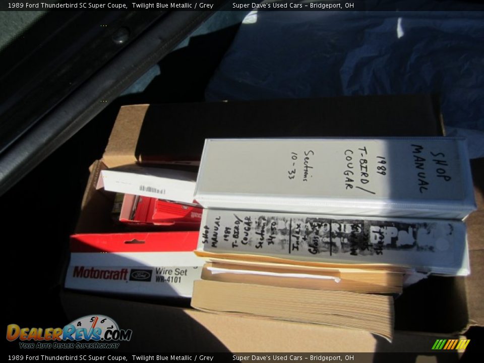 1989 Ford Thunderbird SC Super Coupe Twilight Blue Metallic / Grey Photo #19