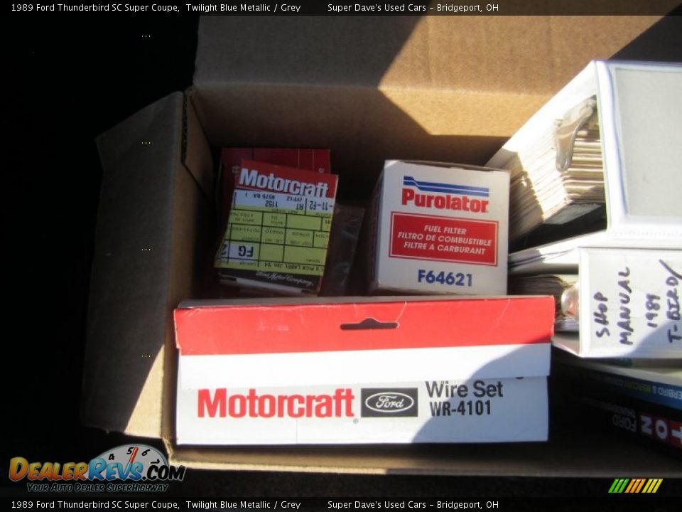 1989 Ford Thunderbird SC Super Coupe Twilight Blue Metallic / Grey Photo #21