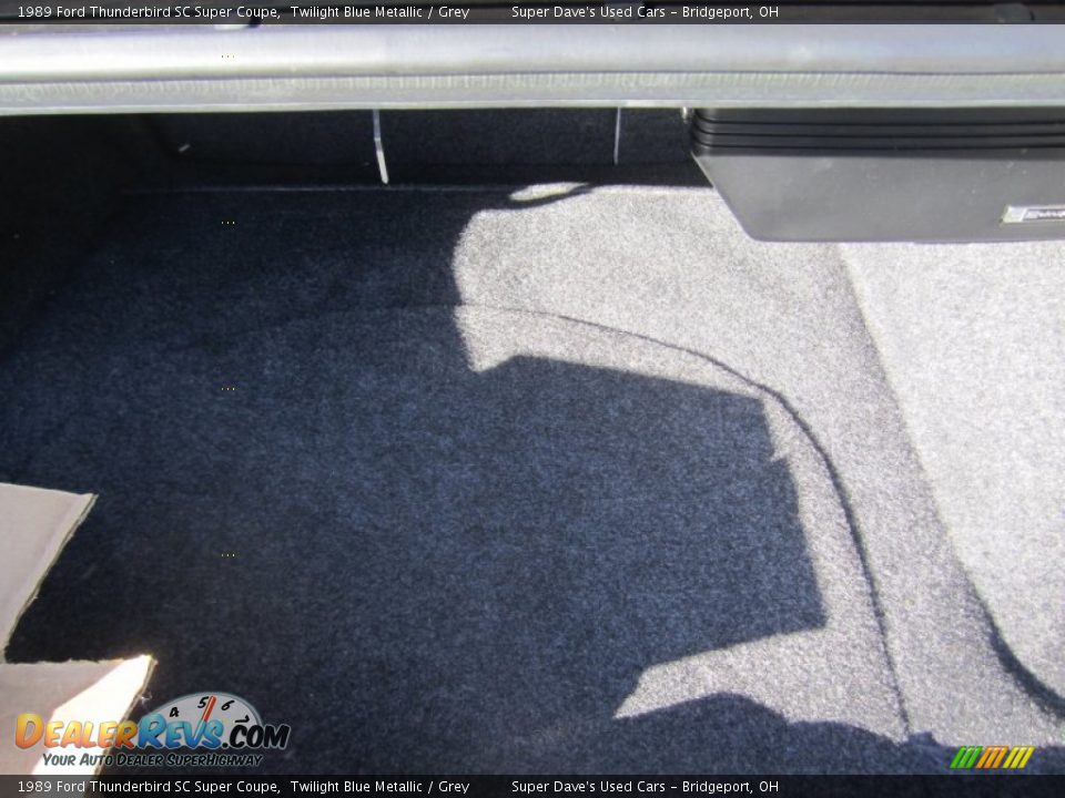 1989 Ford Thunderbird SC Super Coupe Twilight Blue Metallic / Grey Photo #23