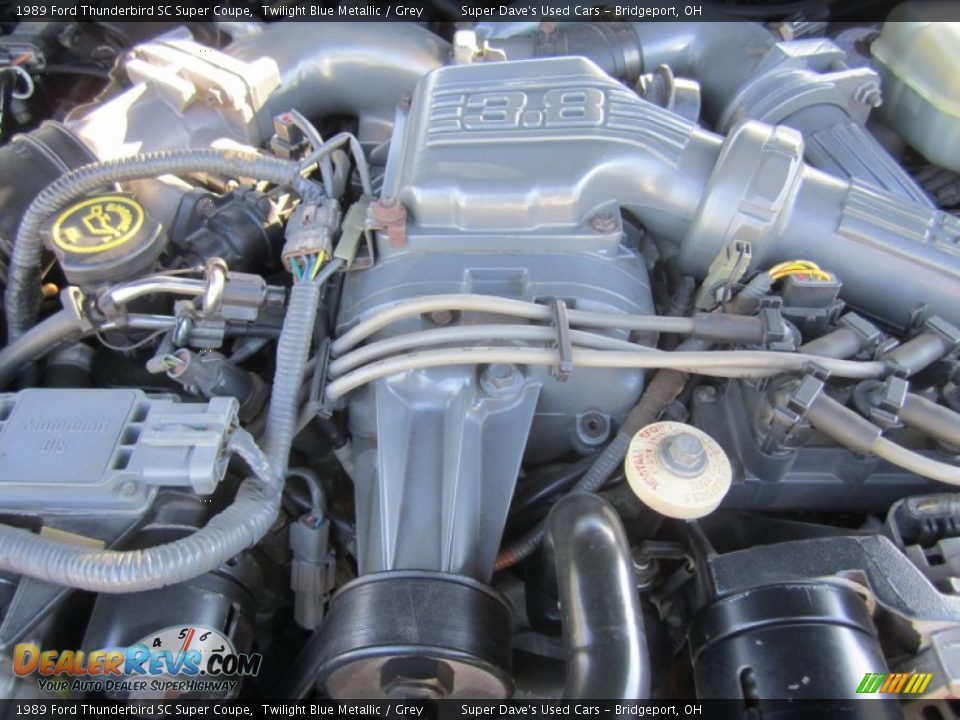 1989 Ford Thunderbird SC Super Coupe 3.8 Liter Supercharged OHV 12-Valve V6 Engine Photo #32