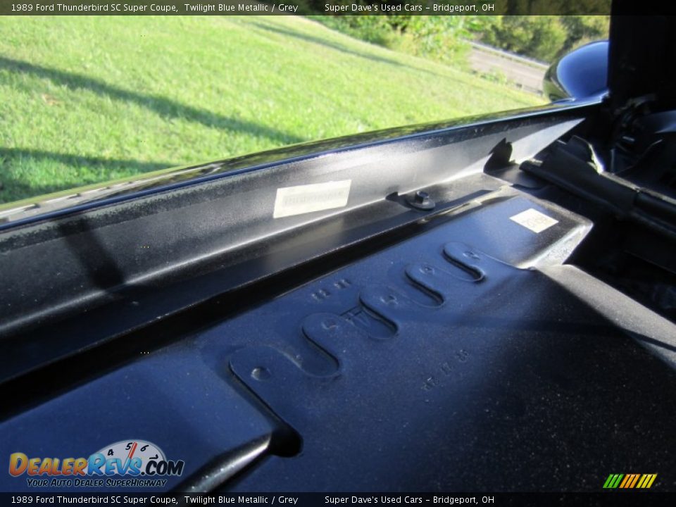 1989 Ford Thunderbird SC Super Coupe Twilight Blue Metallic / Grey Photo #33
