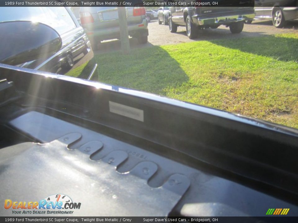 1989 Ford Thunderbird SC Super Coupe Twilight Blue Metallic / Grey Photo #34