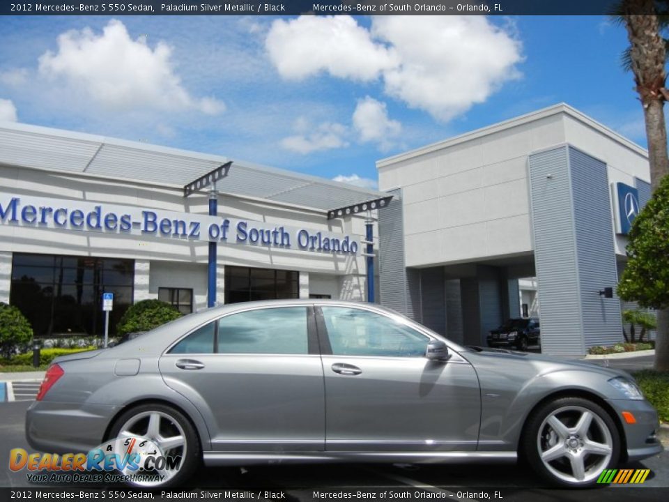 2012 Mercedes-Benz S 550 Sedan Paladium Silver Metallic / Black Photo #1