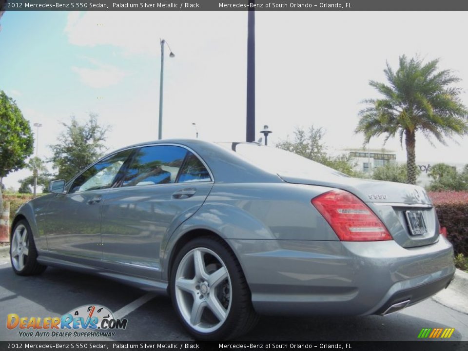 2012 Mercedes-Benz S 550 Sedan Paladium Silver Metallic / Black Photo #3