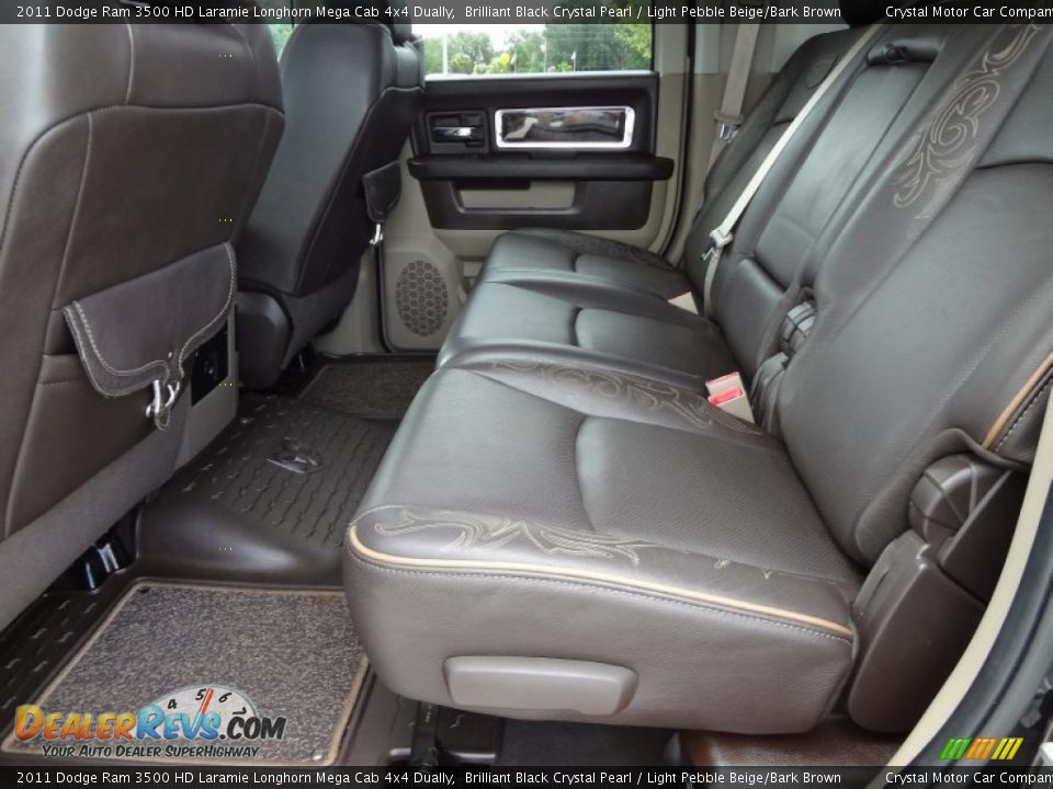 Rear Seat of 2011 Dodge Ram 3500 HD Laramie Longhorn Mega Cab 4x4 Dually Photo #5