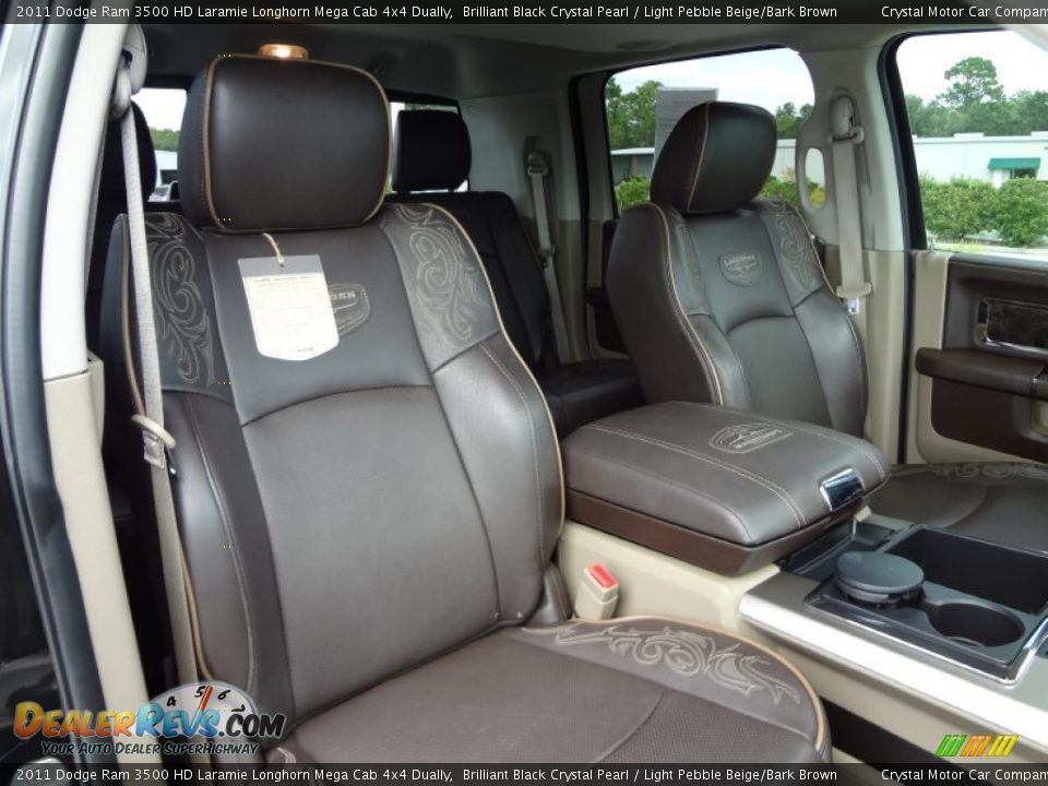 Front Seat of 2011 Dodge Ram 3500 HD Laramie Longhorn Mega Cab 4x4 Dually Photo #12