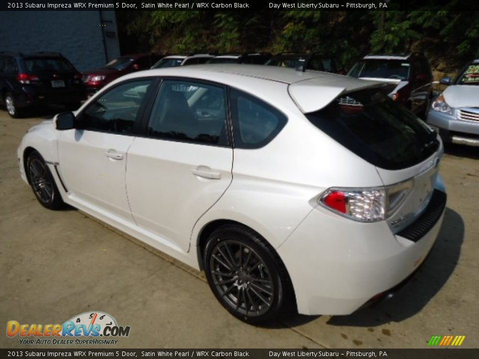 2013 Subaru Impreza WRX Premium 5 Door Satin White Pearl / WRX Carbon Black Photo #2