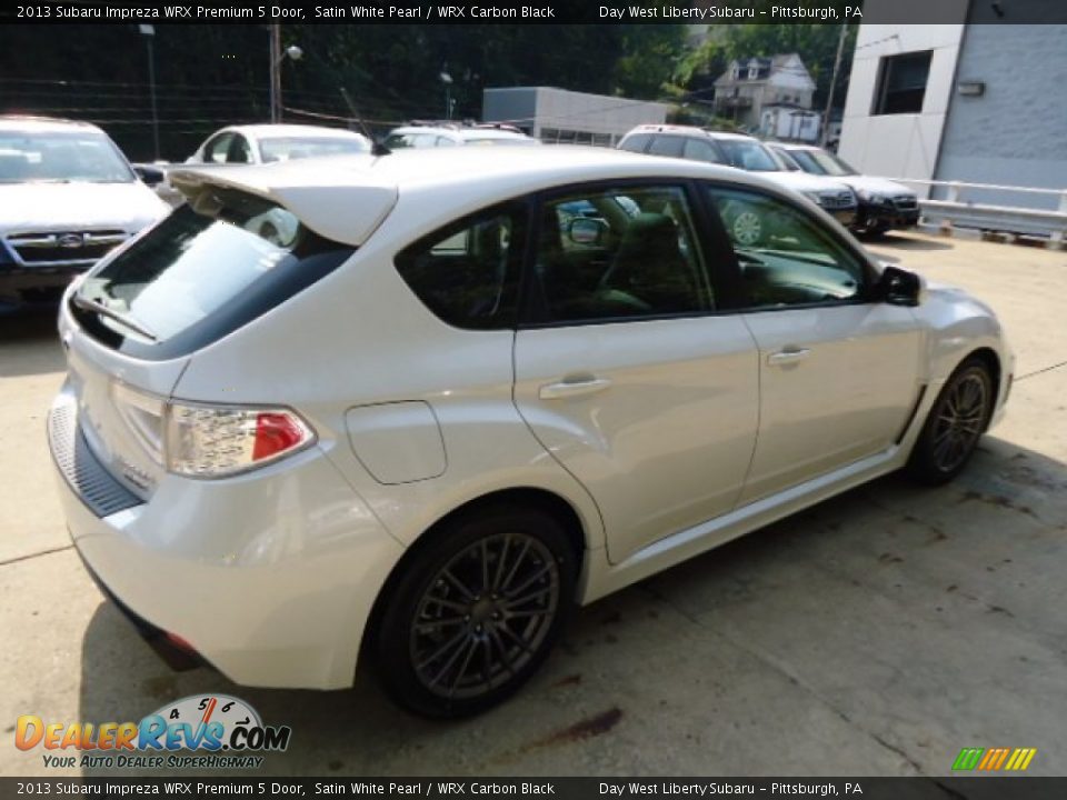 2013 Subaru Impreza WRX Premium 5 Door Satin White Pearl / WRX Carbon Black Photo #4