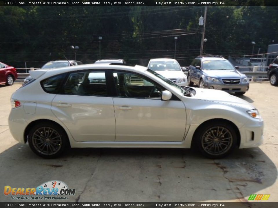 2013 Subaru Impreza WRX Premium 5 Door Satin White Pearl / WRX Carbon Black Photo #5