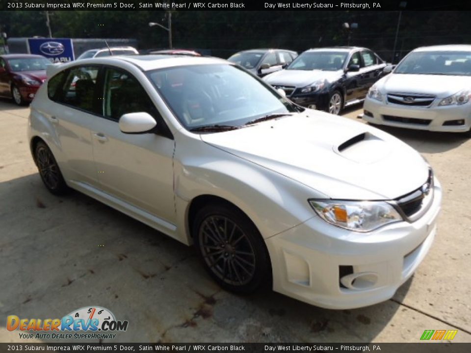 2013 Subaru Impreza WRX Premium 5 Door Satin White Pearl / WRX Carbon Black Photo #6