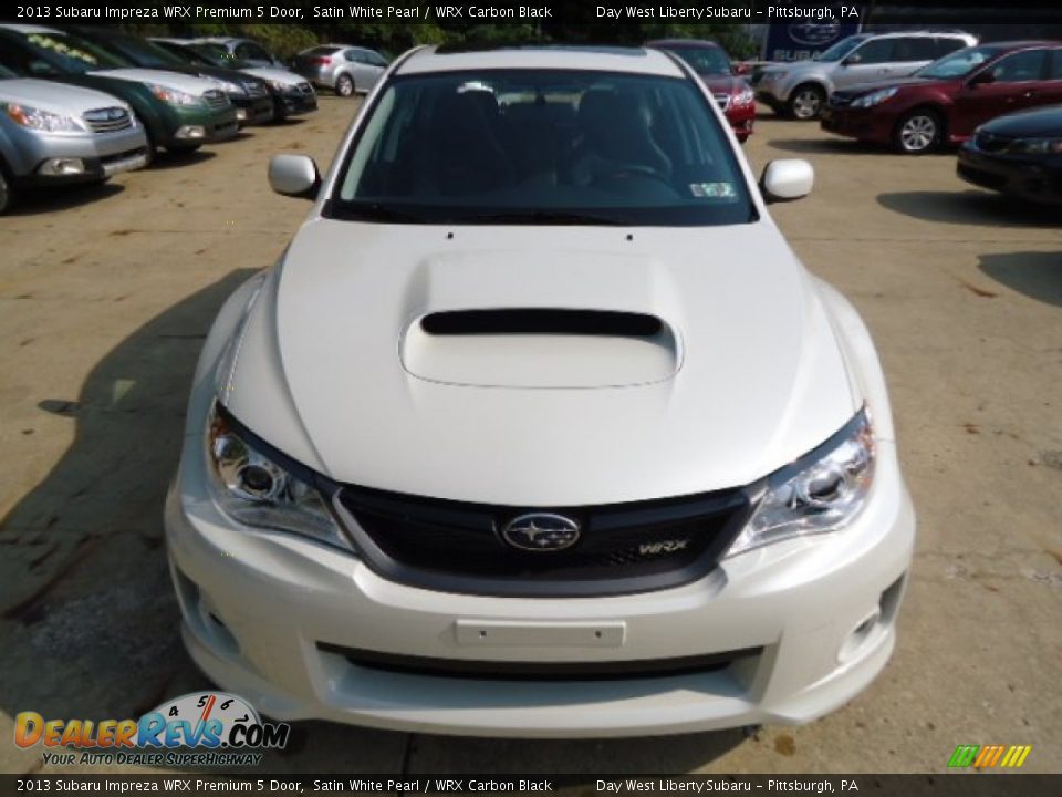 2013 Subaru Impreza WRX Premium 5 Door Satin White Pearl / WRX Carbon Black Photo #7