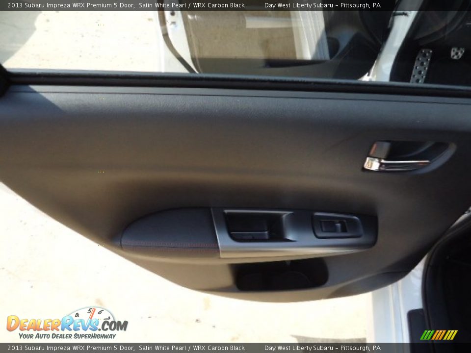 2013 Subaru Impreza WRX Premium 5 Door Satin White Pearl / WRX Carbon Black Photo #13