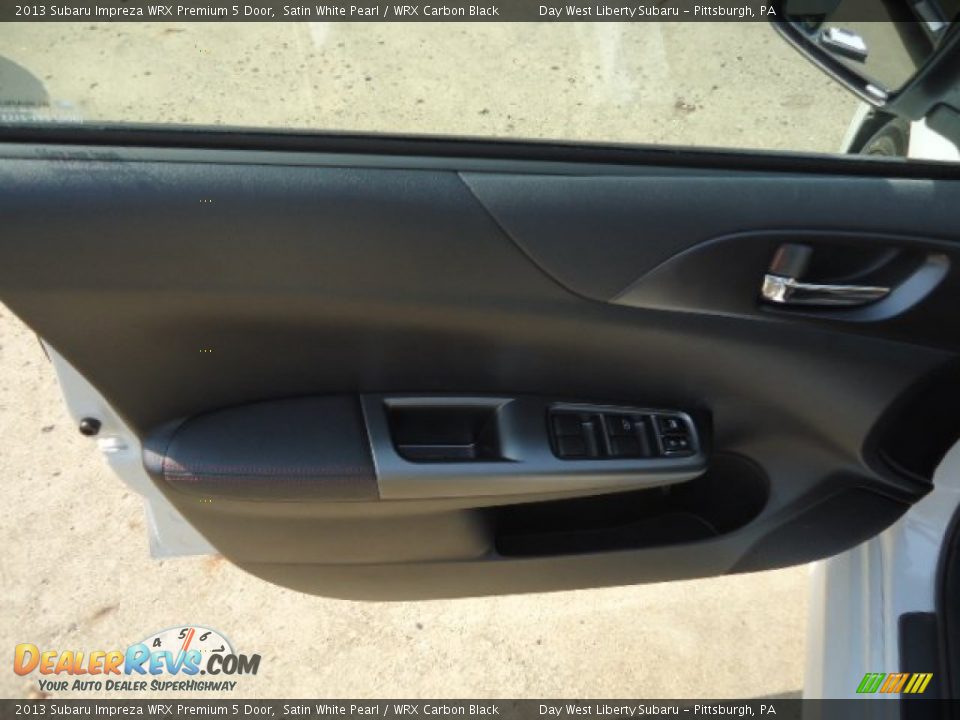 2013 Subaru Impreza WRX Premium 5 Door Satin White Pearl / WRX Carbon Black Photo #14