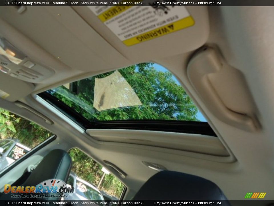 2013 Subaru Impreza WRX Premium 5 Door Satin White Pearl / WRX Carbon Black Photo #15