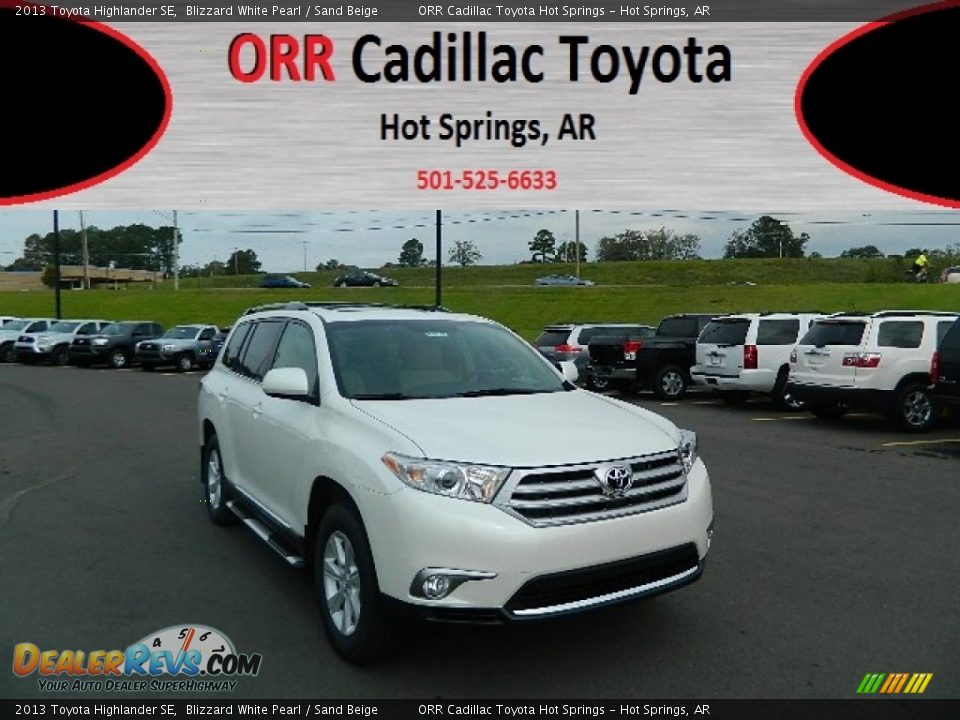 2013 Toyota Highlander SE Blizzard White Pearl / Sand Beige Photo #1