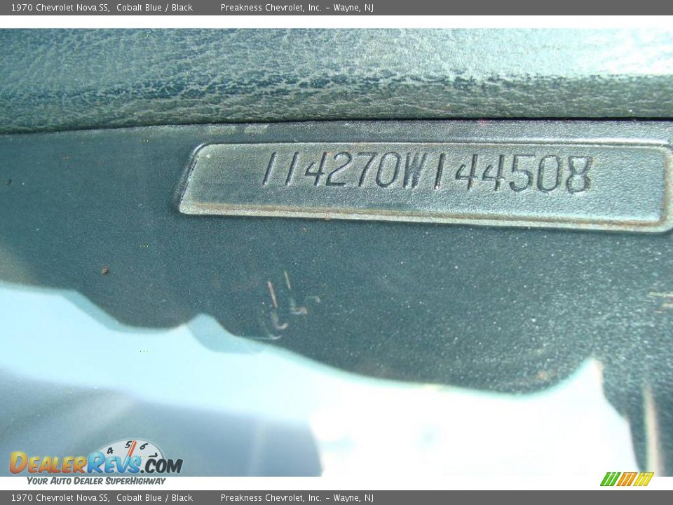 1970 Chevrolet Nova SS Cobalt Blue / Black Photo #31
