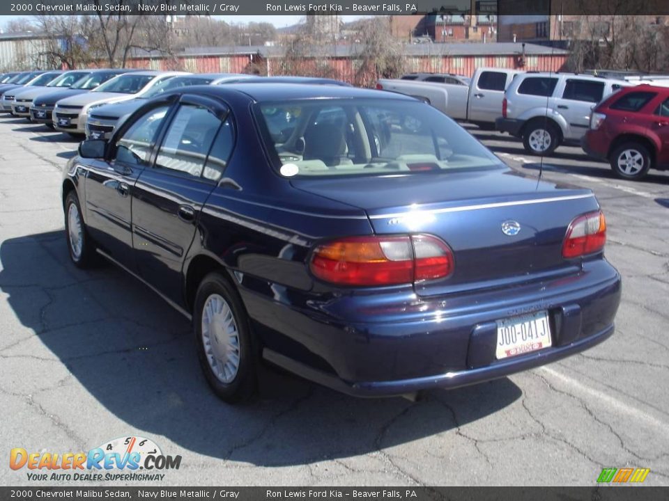 2000 Chevrolet Malibu Sedan Navy Blue Metallic / Gray Photo #4
