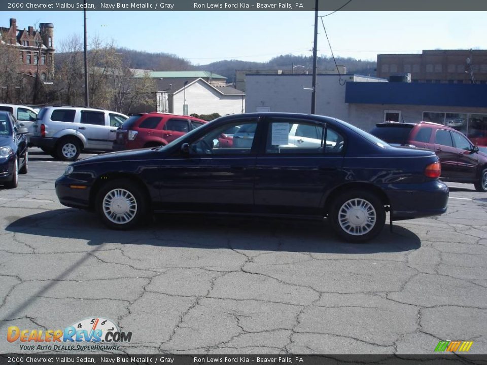 2000 Chevrolet Malibu Sedan Navy Blue Metallic / Gray Photo #5