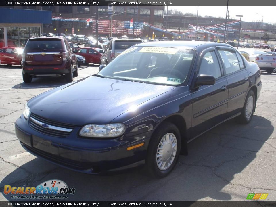 2000 Chevrolet Malibu Sedan Navy Blue Metallic / Gray Photo #16