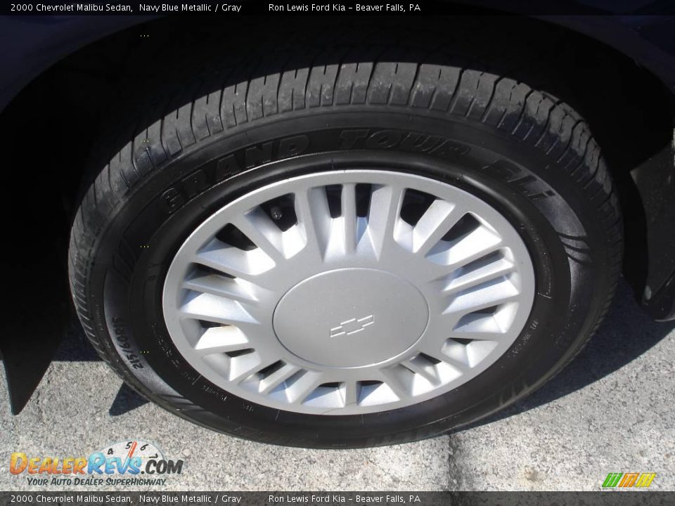 2000 Chevrolet Malibu Sedan Navy Blue Metallic / Gray Photo #19