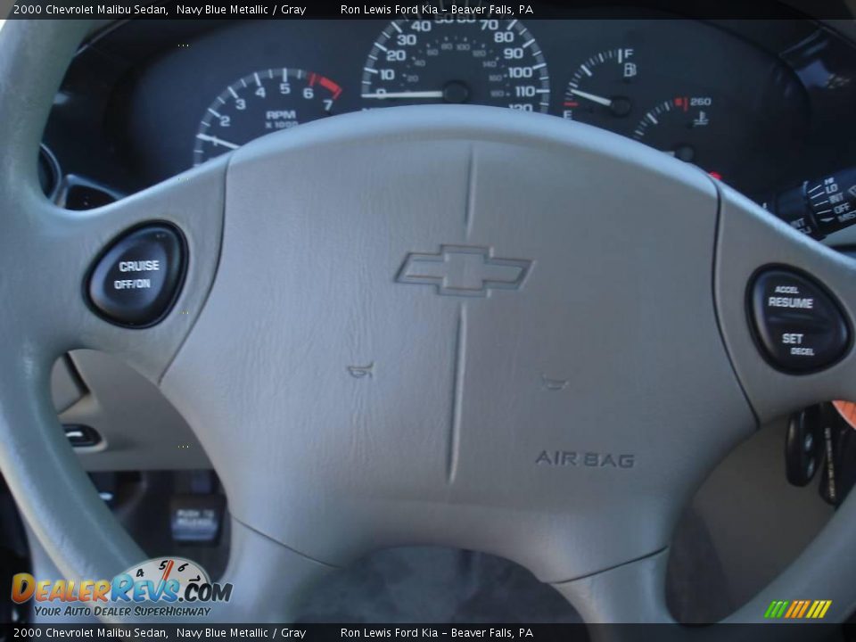 2000 Chevrolet Malibu Sedan Navy Blue Metallic / Gray Photo #24