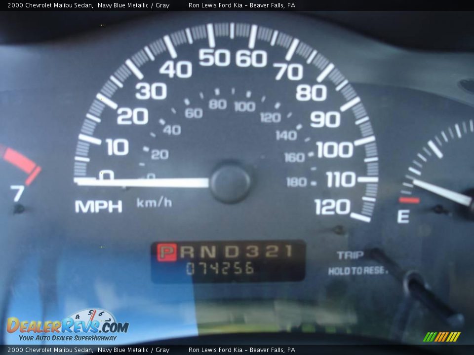 2000 Chevrolet Malibu Sedan Navy Blue Metallic / Gray Photo #25