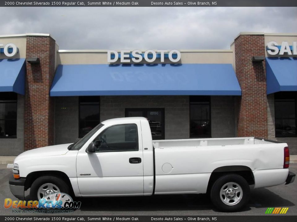 2000 Chevrolet Silverado 1500 Regular Cab Summit White / Medium Oak Photo #1