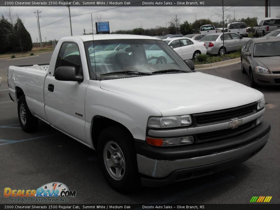 2000 Chevrolet Silverado 1500 Regular Cab Summit White / Medium Oak Photo #4