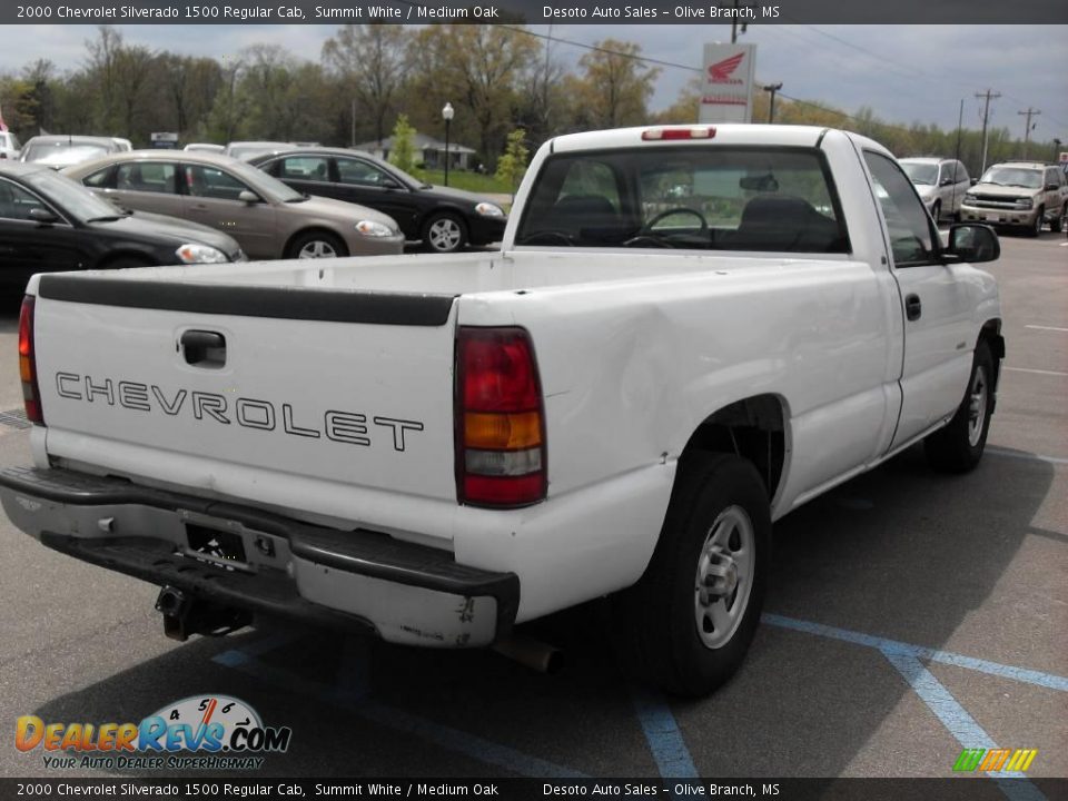 2000 Chevrolet Silverado 1500 Regular Cab Summit White / Medium Oak Photo #6