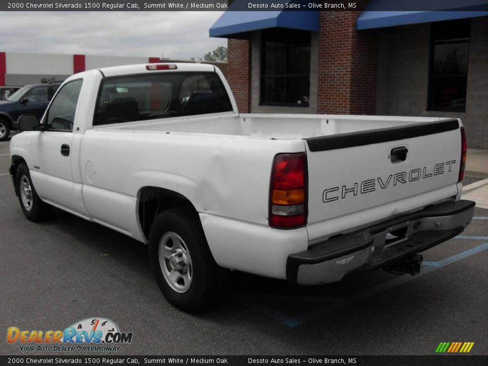 2000 Chevrolet Silverado 1500 Regular Cab Summit White / Medium Oak Photo #8
