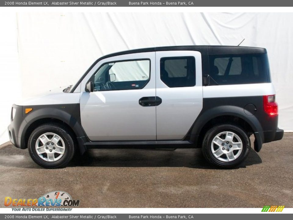 2008 Honda Element LX Alabaster Silver Metallic / Gray/Black Photo #7