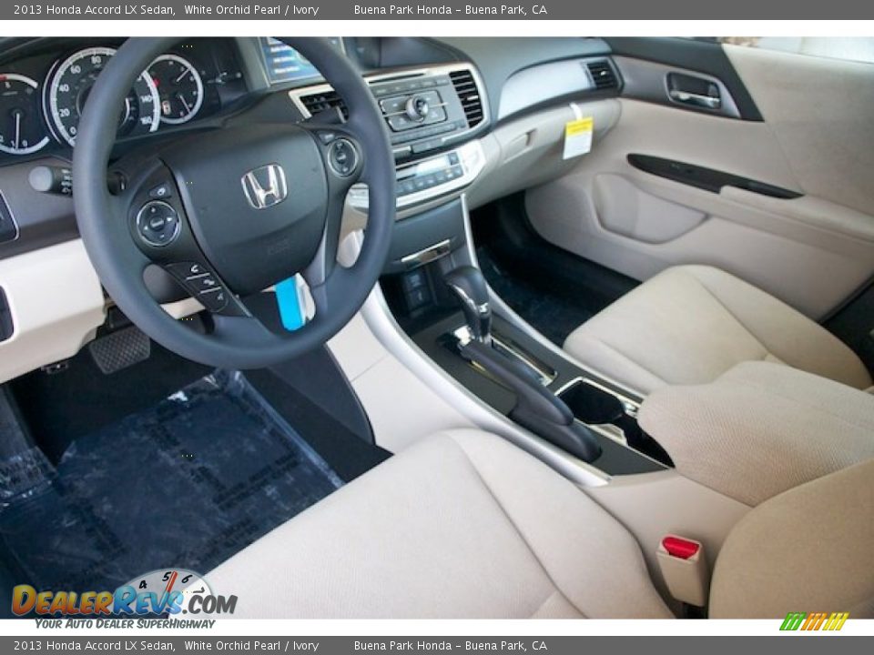 Ivory Interior - 2013 Honda Accord LX Sedan Photo #10