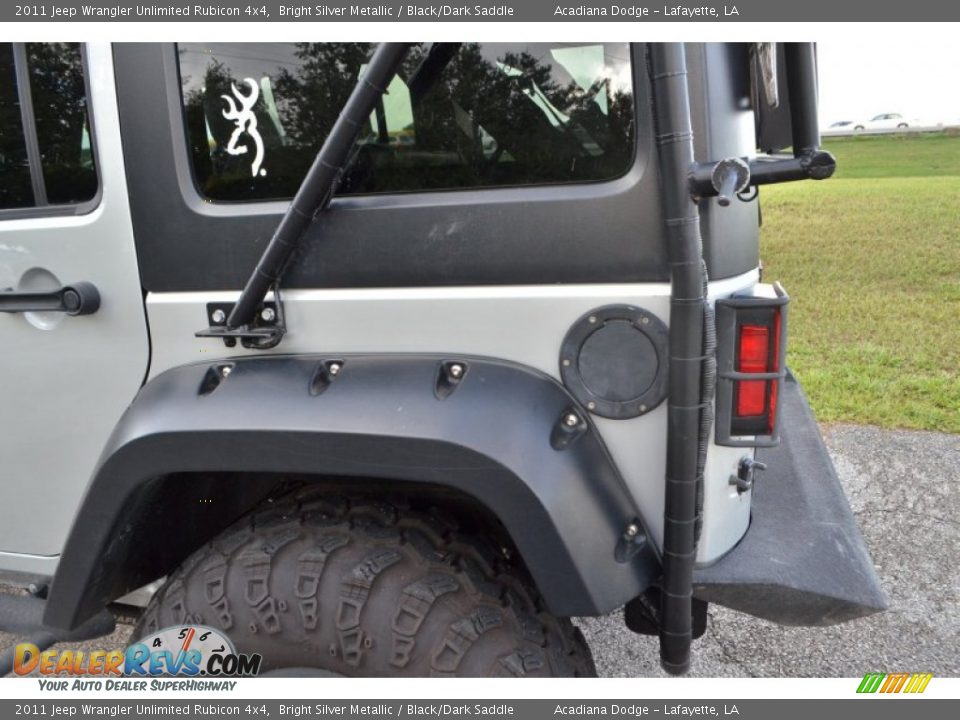 2011 Jeep Wrangler Unlimited Rubicon 4x4 Bright Silver Metallic / Black/Dark Saddle Photo #10
