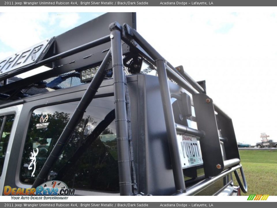 2011 Jeep Wrangler Unlimited Rubicon 4x4 Bright Silver Metallic / Black/Dark Saddle Photo #11