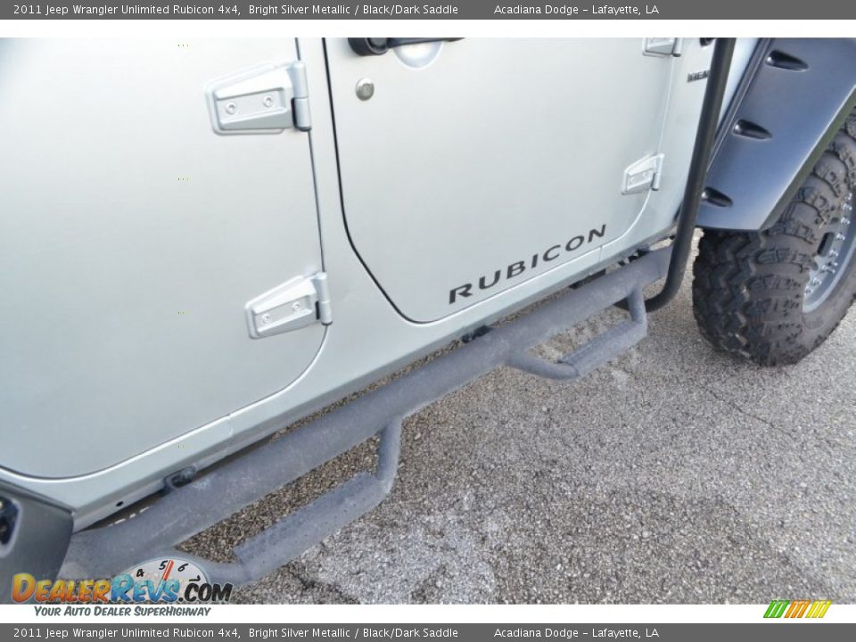 2011 Jeep Wrangler Unlimited Rubicon 4x4 Bright Silver Metallic / Black/Dark Saddle Photo #24