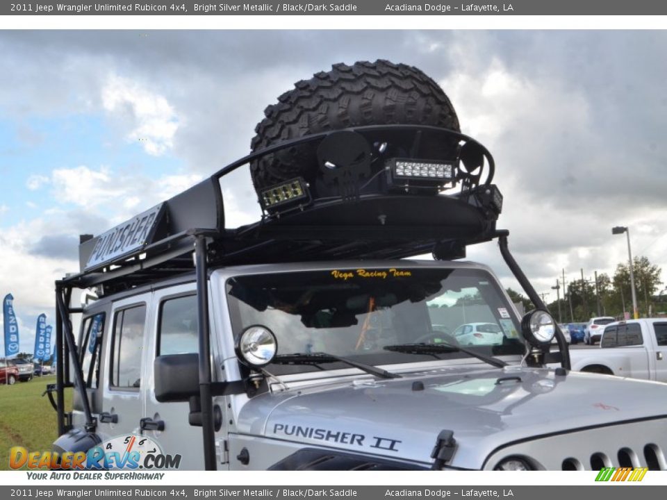 2011 Jeep Wrangler Unlimited Rubicon 4x4 Bright Silver Metallic / Black/Dark Saddle Photo #26