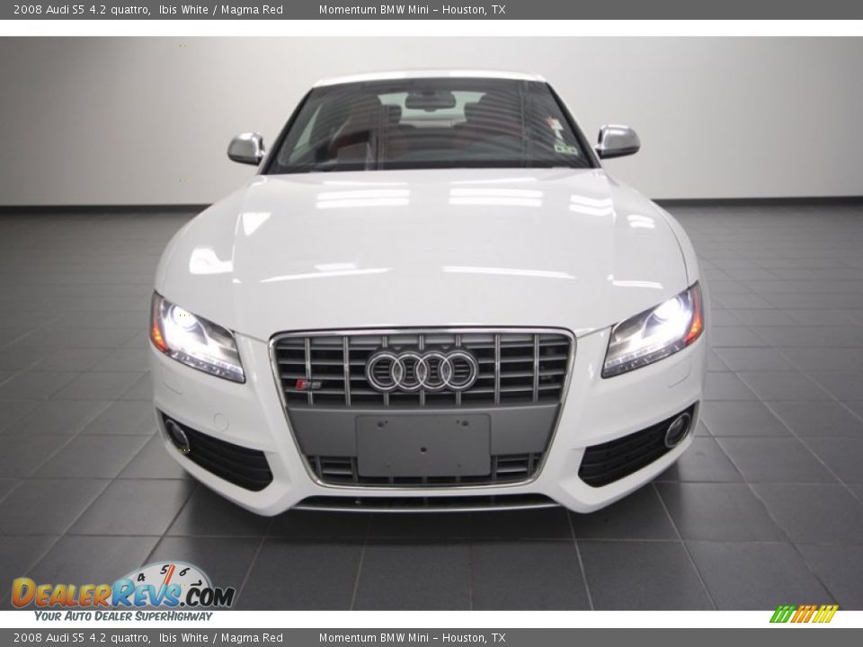 2008 Audi S5 4.2 quattro Ibis White / Magma Red Photo #6
