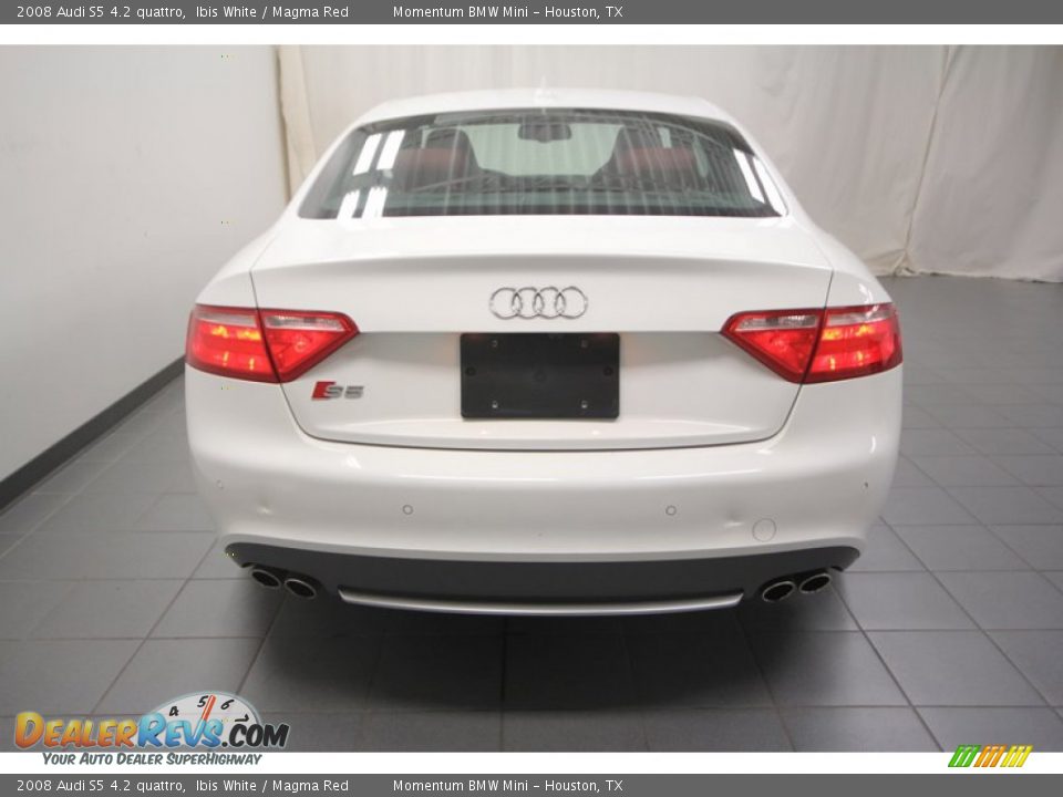 2008 Audi S5 4.2 quattro Ibis White / Magma Red Photo #10