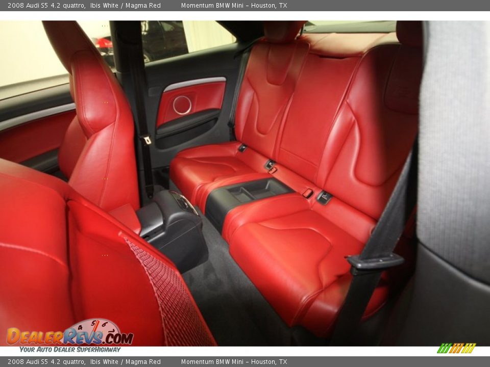 2008 Audi S5 4.2 quattro Ibis White / Magma Red Photo #13
