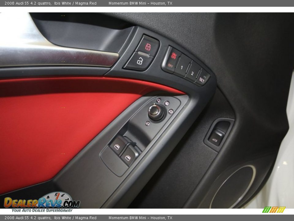 2008 Audi S5 4.2 quattro Ibis White / Magma Red Photo #15