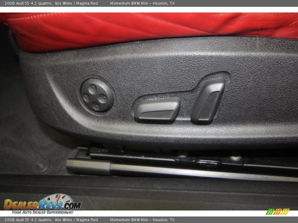 2008 Audi S5 4.2 quattro Ibis White / Magma Red Photo #16