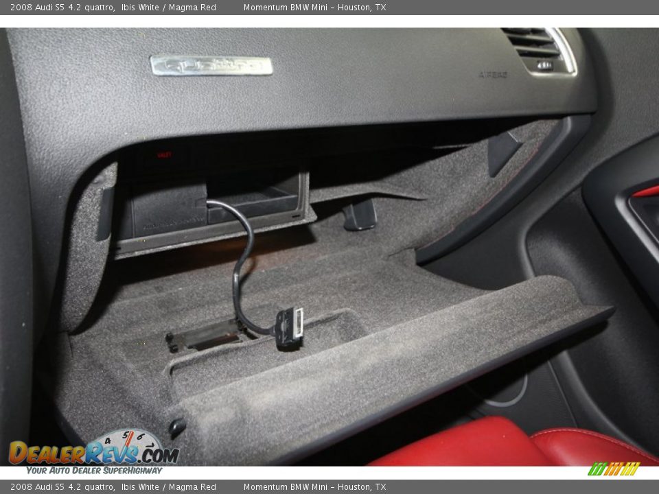 2008 Audi S5 4.2 quattro Ibis White / Magma Red Photo #17
