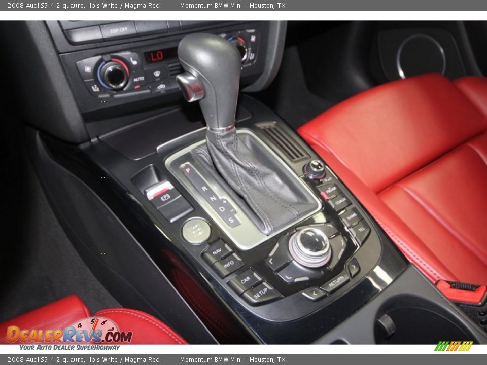 2008 Audi S5 4.2 quattro Ibis White / Magma Red Photo #22