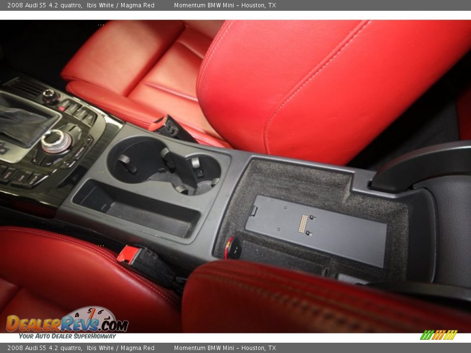 2008 Audi S5 4.2 quattro Ibis White / Magma Red Photo #24