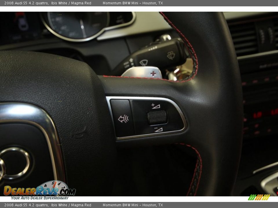 2008 Audi S5 4.2 quattro Ibis White / Magma Red Photo #25