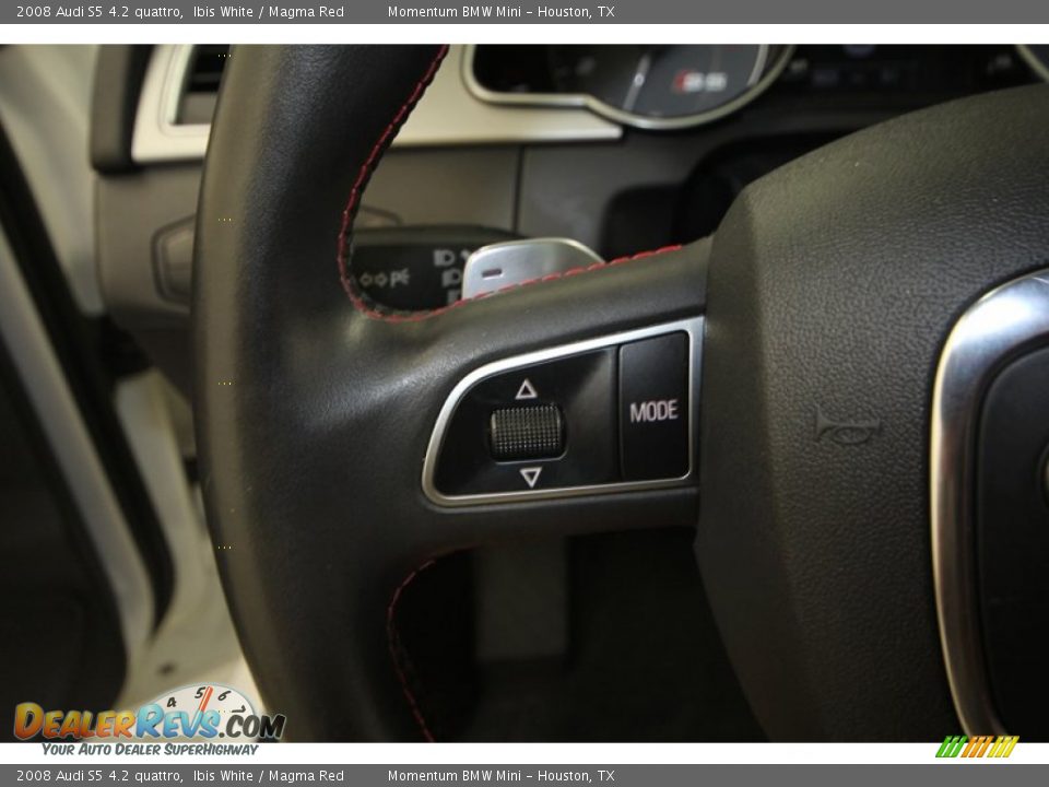 2008 Audi S5 4.2 quattro Ibis White / Magma Red Photo #26