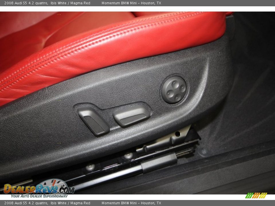 2008 Audi S5 4.2 quattro Ibis White / Magma Red Photo #36