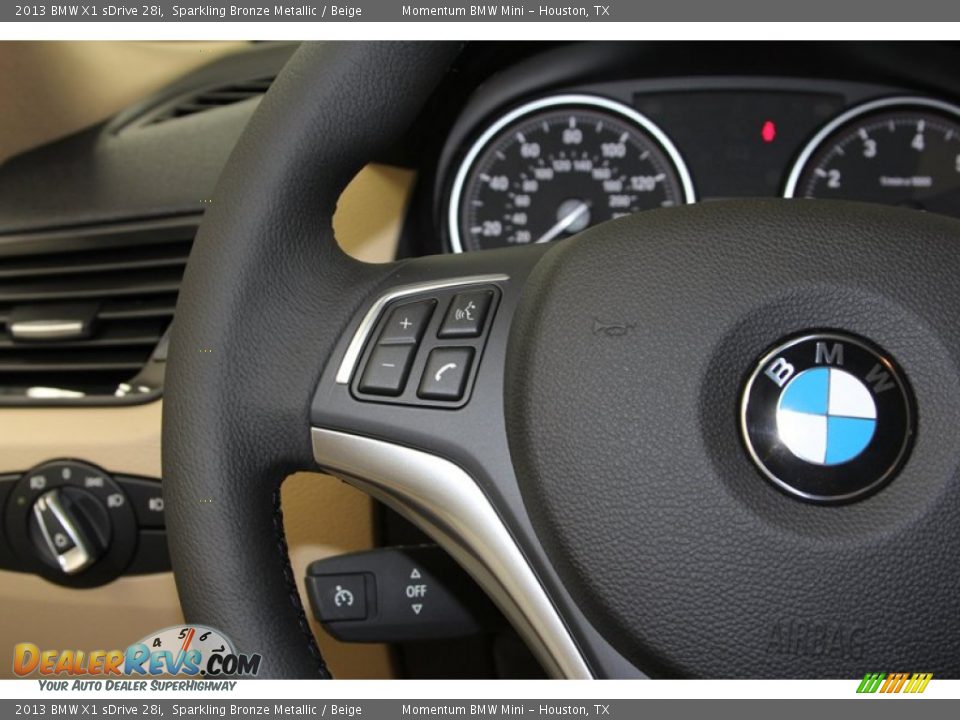 2013 BMW X1 sDrive 28i Sparkling Bronze Metallic / Beige Photo #19