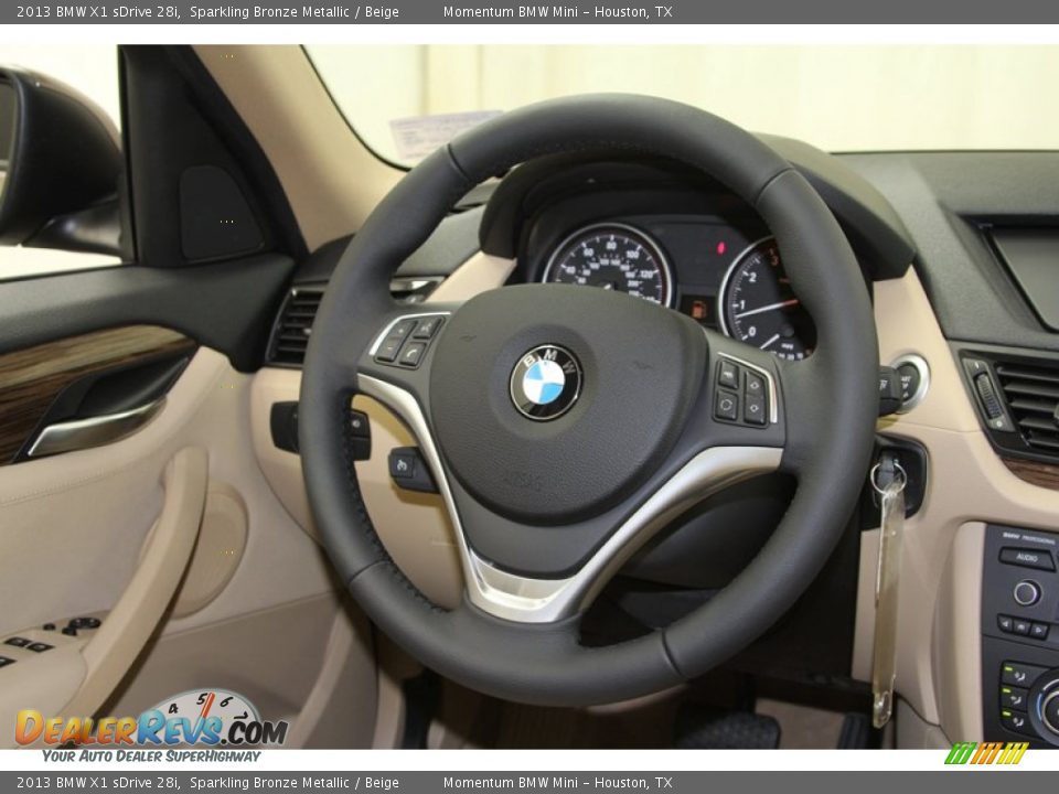 2013 BMW X1 sDrive 28i Steering Wheel Photo #22