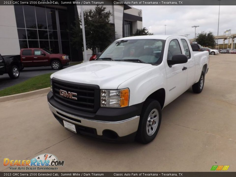 2013 GMC Sierra 1500 Extended Cab Summit White / Dark Titanium Photo #1